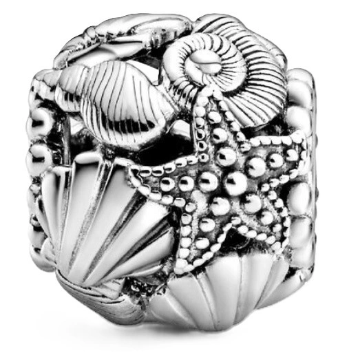 Charms Pandora 798950C00 Ażurowy Rozgwiazda, muszle i serca