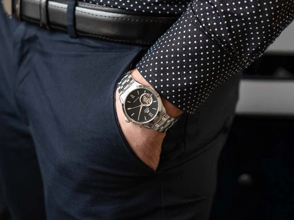 Zegarek męski ORIENT TAG03001B0 Contemporary Open Heart Automatic