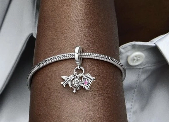 Charms Pandora Zawieszka Samolot, globus i walizka 799435C01