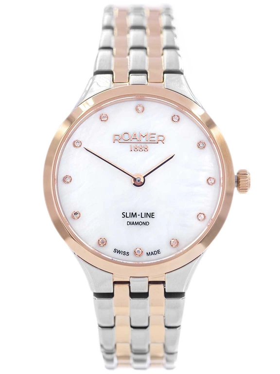 Zegarek damski ROAMER 512847 49 89 20 Slim-Line Diamond