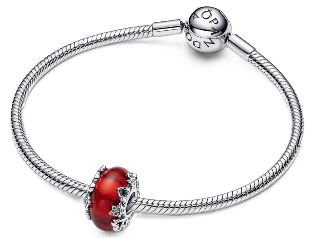 Charms Pandora 793597C00 ze szkła Murano Świąteczna magia