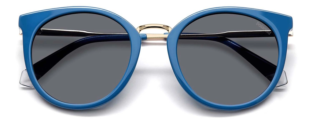 Okulary przeciwsłoneczne damskie Polaroid PLD 4146/S/X MVU53M9 Niebieskie