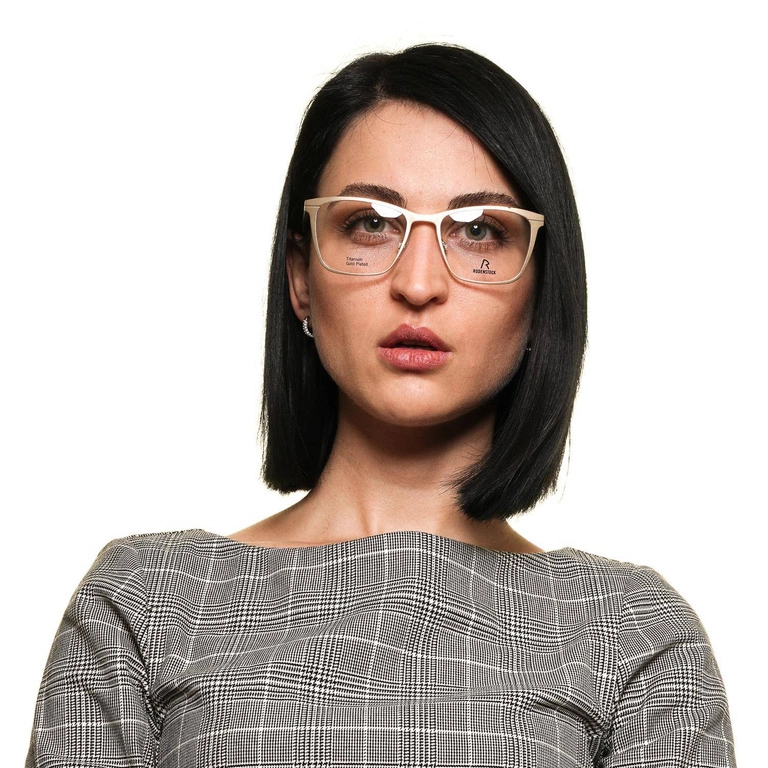 Okulary oprawki damskie Rodenstock R8022 A 53 Titanium Złoty