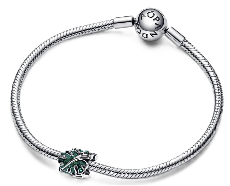 Charms Pandora Zielone liście monstery 793332C01