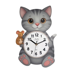 Zegar JVD HJ114 Kotek Dziecięcy Cichy mechanizm