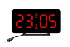 Budzik JVD SB3216.3 TERMOMETR ZASILACZ PODŚWIETLENIE