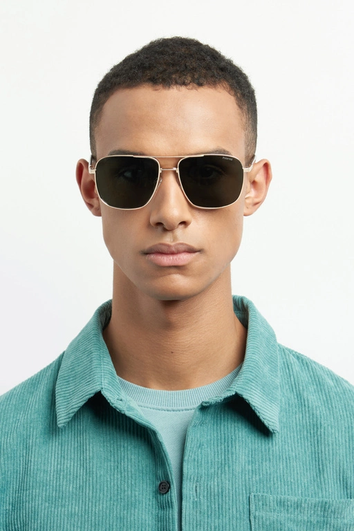 Okulary przeciwsłoneczne męskie Polaroid PLD 4128/S/X J5G60UC Złote