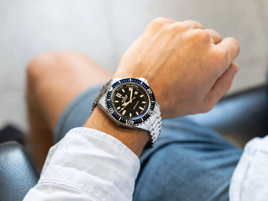 Zegarek męski EDOX 80120 3BUM BUF Sky Diver Neptunian