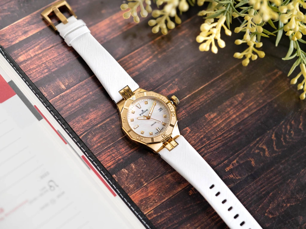 Zegarek damski EDOX 53020 37JC NADD Delfin The Original Diver Date Lady