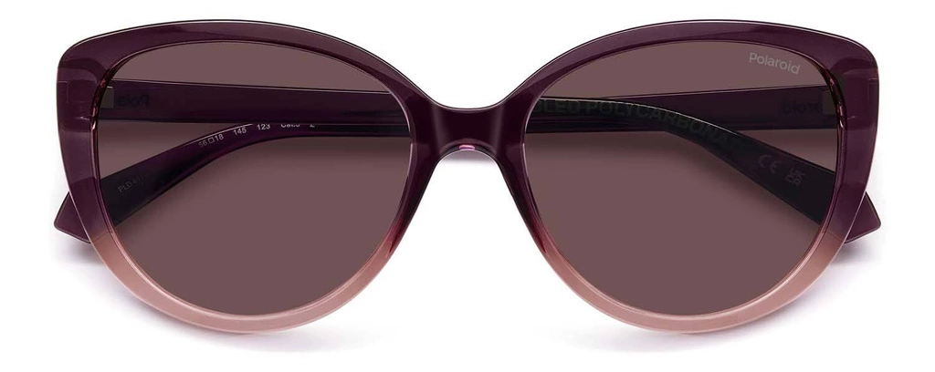 Okulary przeciwsłoneczne damskie Polaroid PLD 4176/S/X B3V56KL Fioletowe