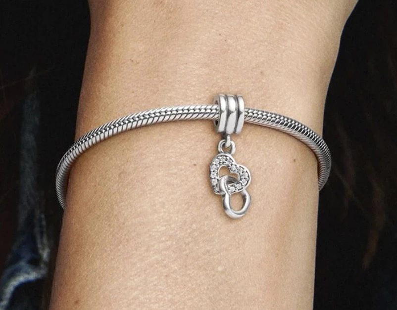 Charms Pandora Zawieszka Nierozłączne serca 791242CZ