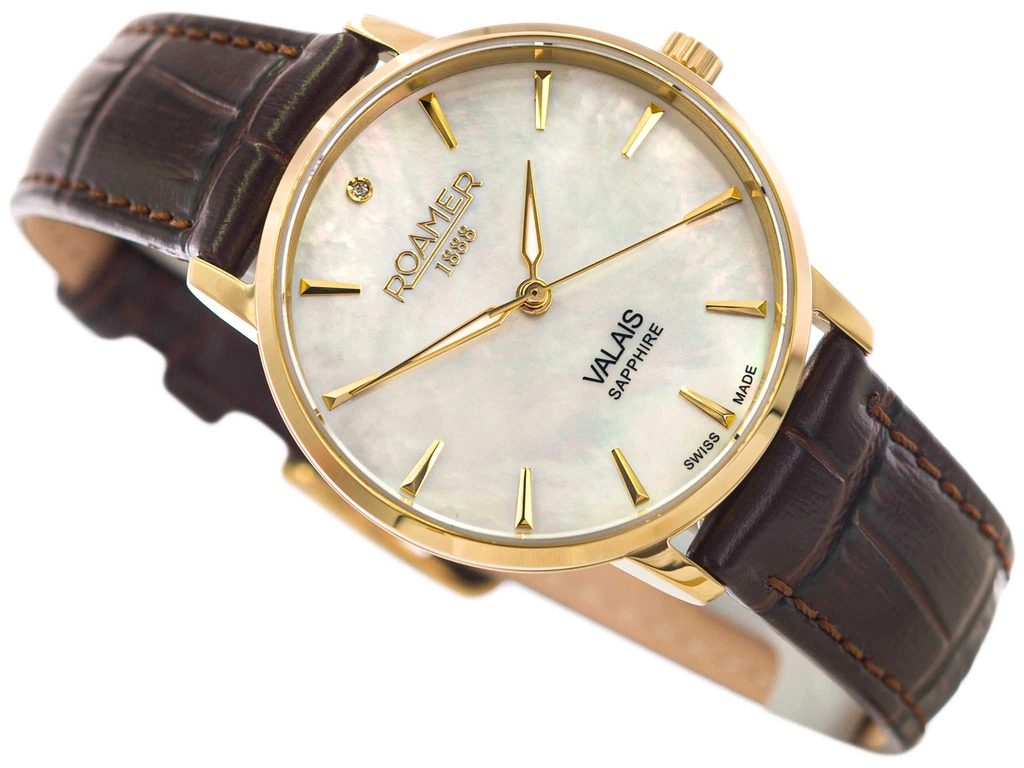 Zegarek damski ROAMER VALAIS LADIES DIAMOND SET 989847 48 10 05