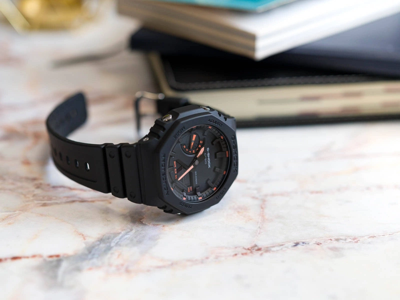 Zegarek męski CASIO G-SHOCK GA-2100-1A4ER Neon Accent Series