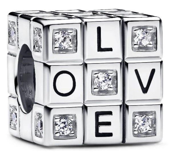 Charms Pandora 793672C01 Ruchoma kostka miłości
