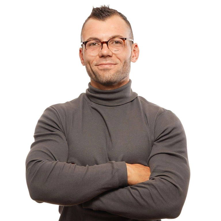 Okulary oprawki Bally BY5018 052 47 Brązowe