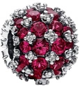 Charms Pandora okrągły wysadzany różowymi kamieniami 792630C03