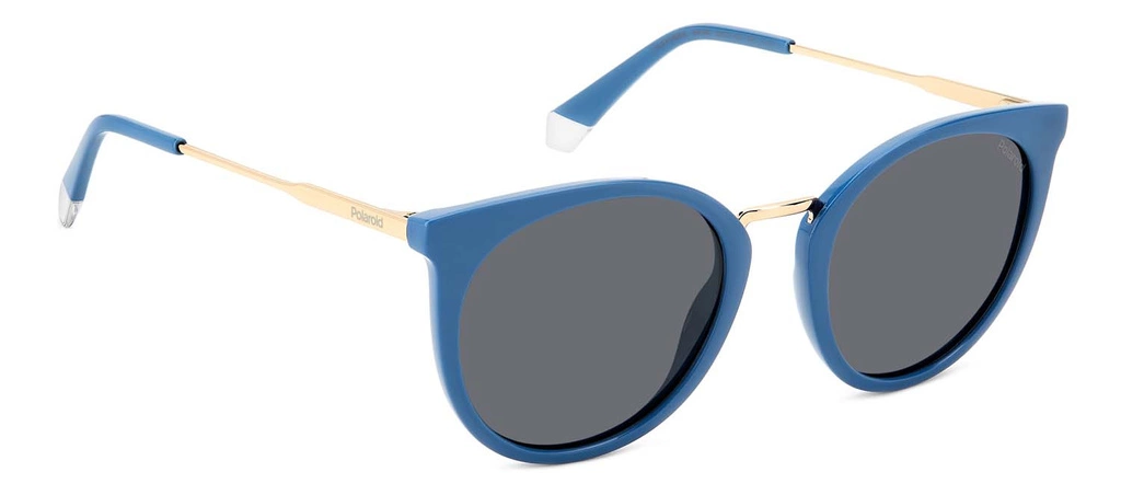 Okulary przeciwsłoneczne damskie Polaroid PLD 4146/S/X MVU53M9 Niebieskie
