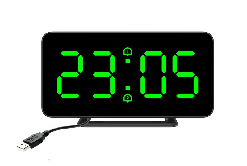 Budzik JVD SB3216.1 TERMOMETR ZASILACZ PODŚWIETLENIE