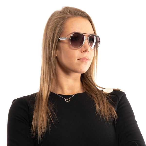 Okulary przeciwsłoneczne damskie Guess GF0287 06B 57 Srebrne