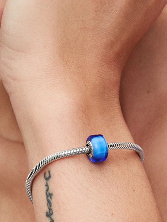 Charms Pandora 793105C00 mały z niebieski szkła Murano