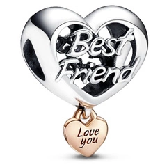 Charms Pandora 782243C00 Serce „Kocham Cię Przyjaciółko” z symbolem nieskończoności