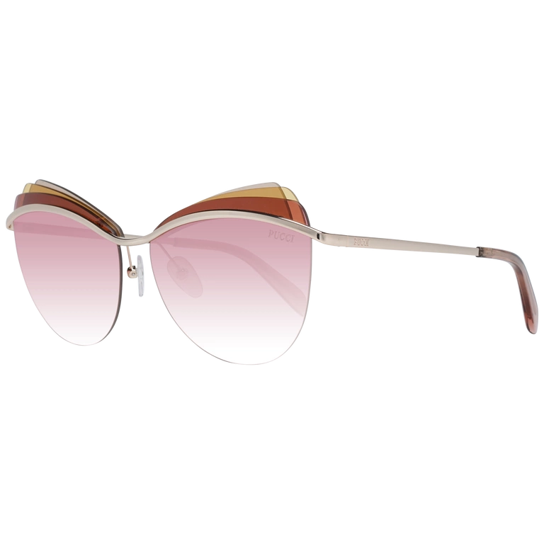Okulary przeciwsłoneczne damskie Emilio Pucci EP0112 28T 59 Złote