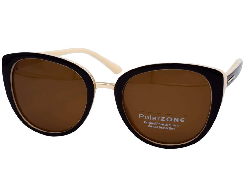 Okulary Przeciwsłoneczne PolarZONE PZ-728-15 brązowo-beżowe