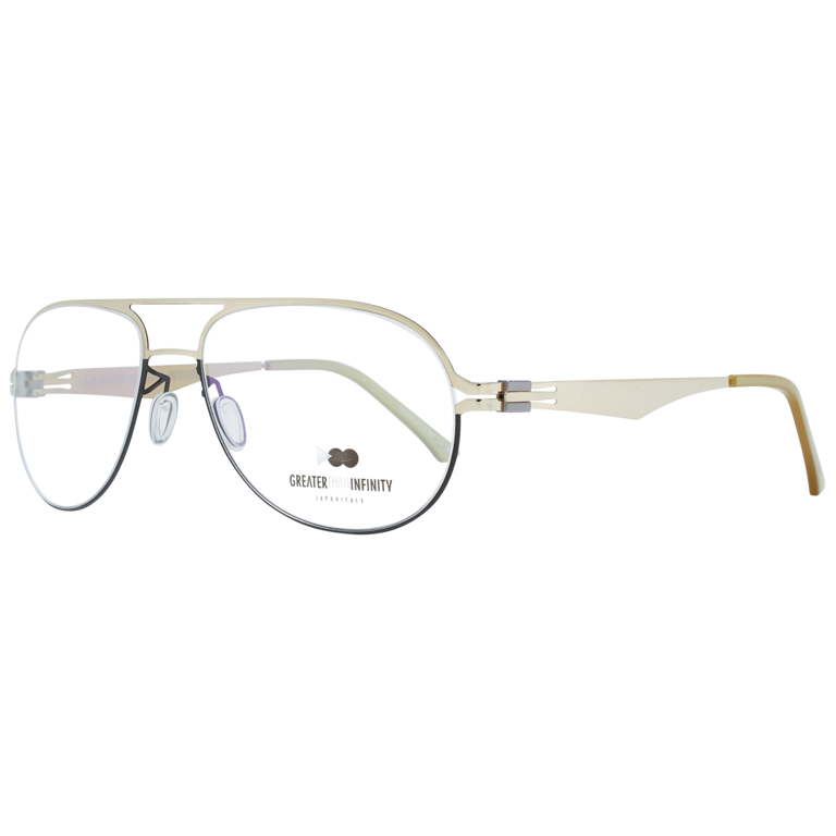 Okulary oprawki Męskie Greater Than Infinity GT012 V04 56 Złote