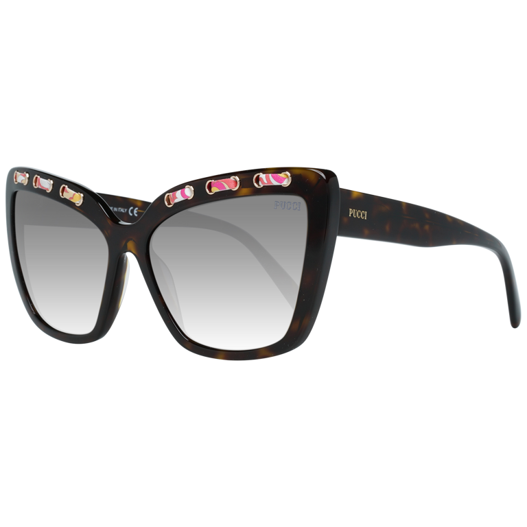 Okulary przeciwsłoneczne damskie Emilio Pucci EP0101 52B 59 Brązowe