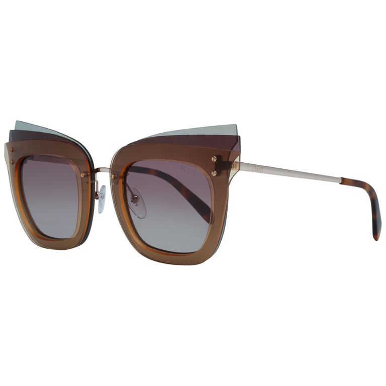 Okulary przeciwsłoneczne damskie Emilio Pucci EP0105 47F 66 Brązowe