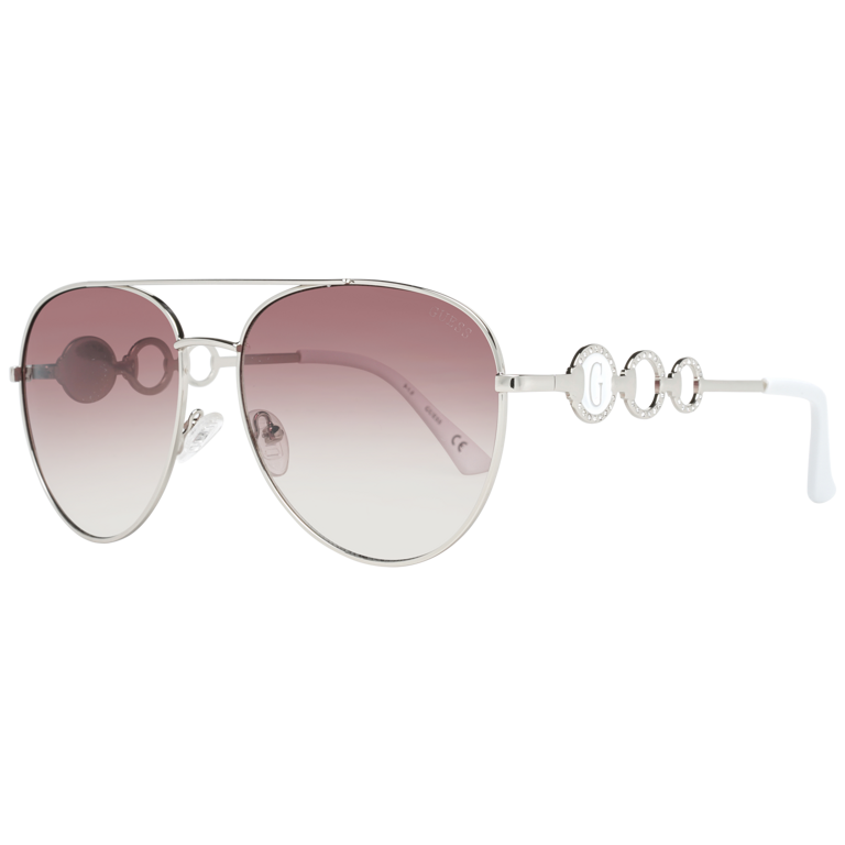 Okulary przeciwsłoneczne damskie Guess GF6114 10F 59 Srebrne